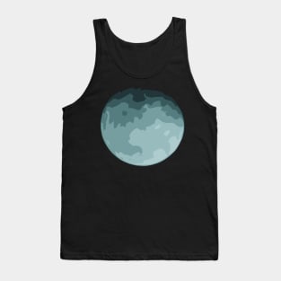 Abstract Blue Fire Moon Tank Top